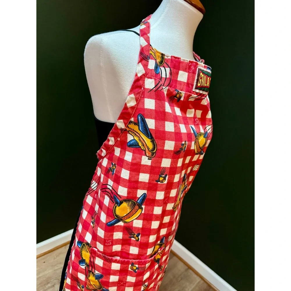 Grilla Gear‎ Novelty Apron Red Gingham Hot Dog Spaceship